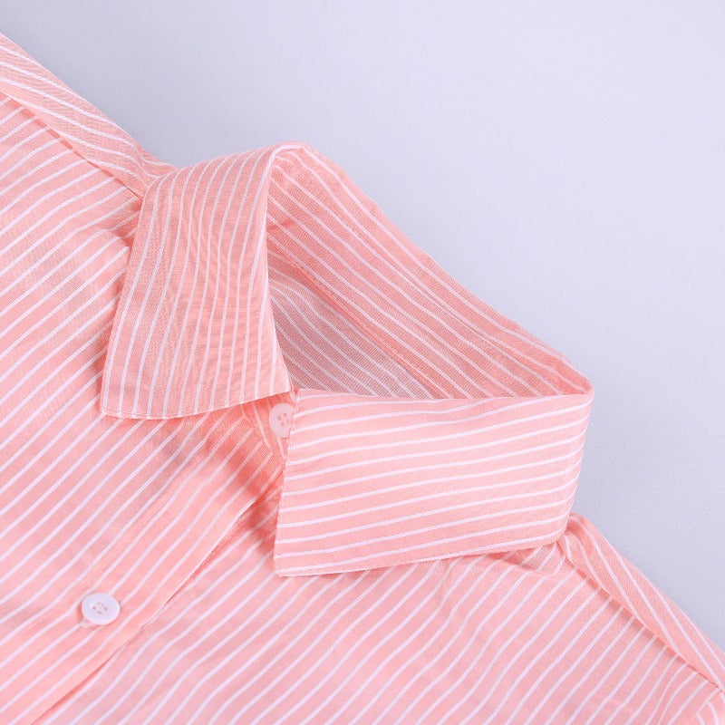 Long-Sleeve Shirt Tops & High Waist Short Set-Original Pajamas