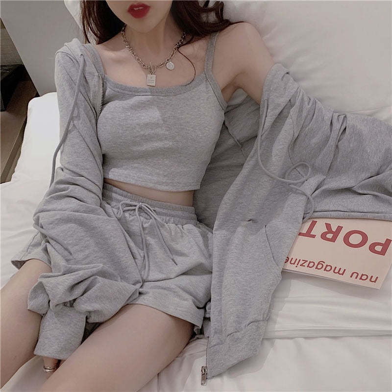 Women's 3 Pieces Summer Sleepwear Set-Original Pajamas