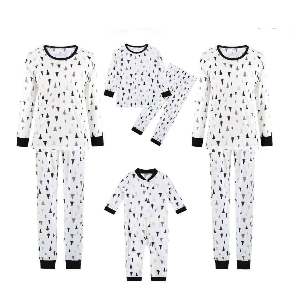 The Minimal Tree Print Family Matching Pajama Set-Original Pajamas