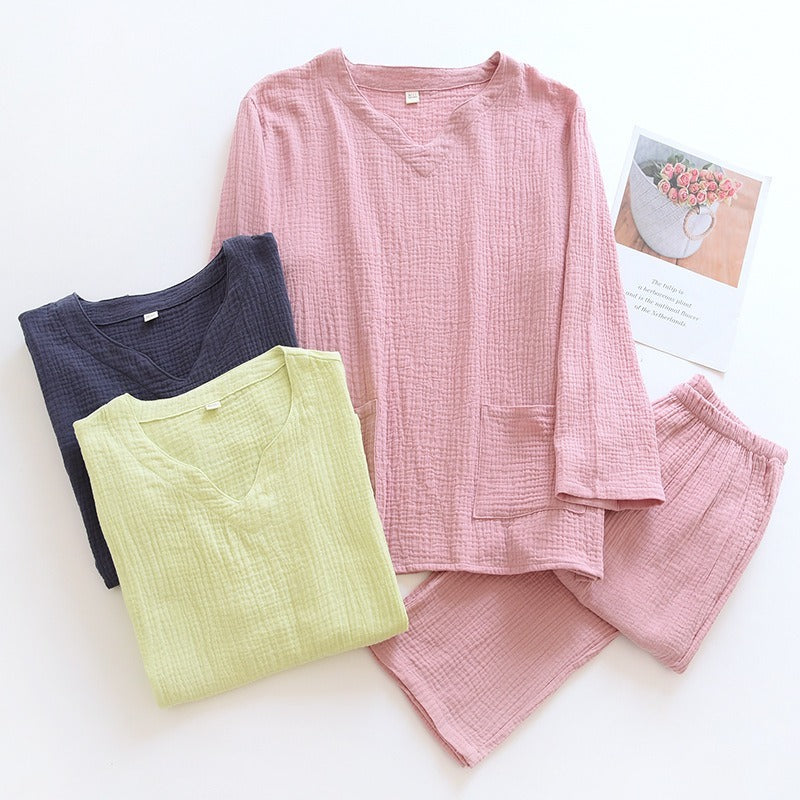 Long-Sleeved 2-Piece Couple Pajama set-Original Pajamas