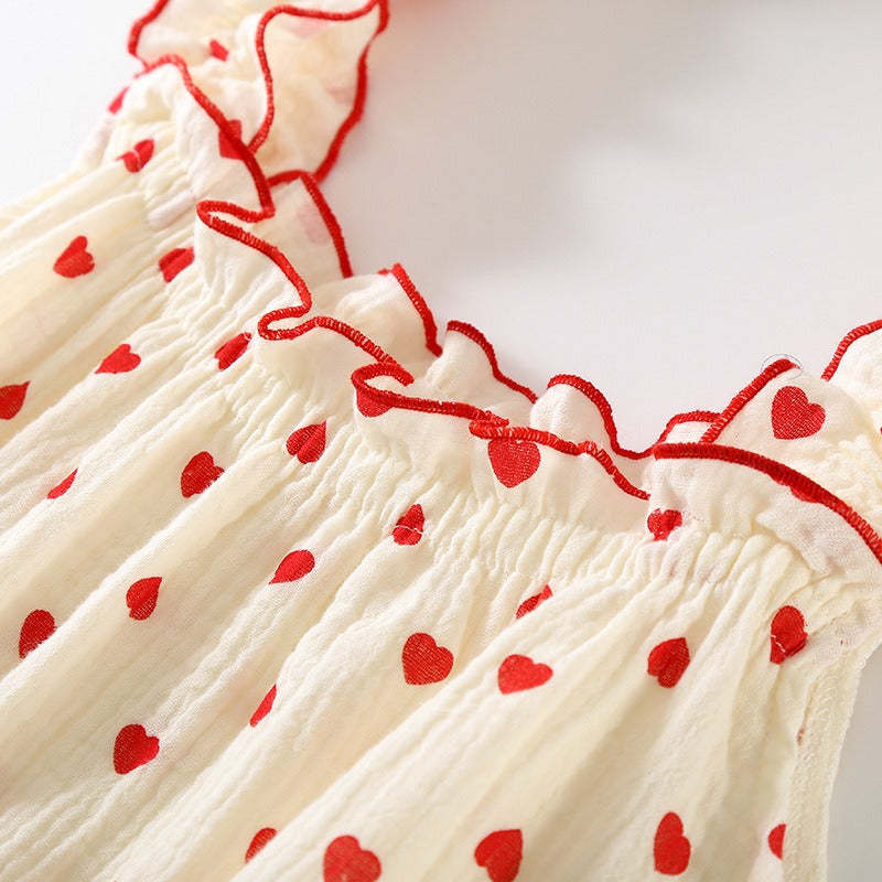 Ladies Cotton Printed Crepe Long Dress-Original Pajamas