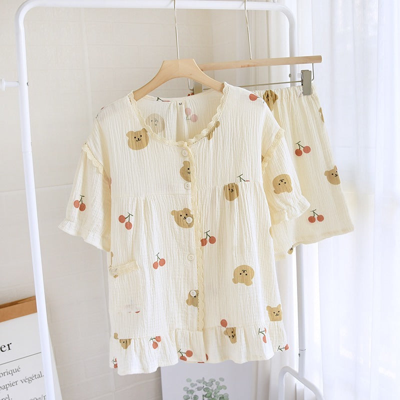 Women's Cartoon Print 2 Piece Pajama Set-Original Pajamas