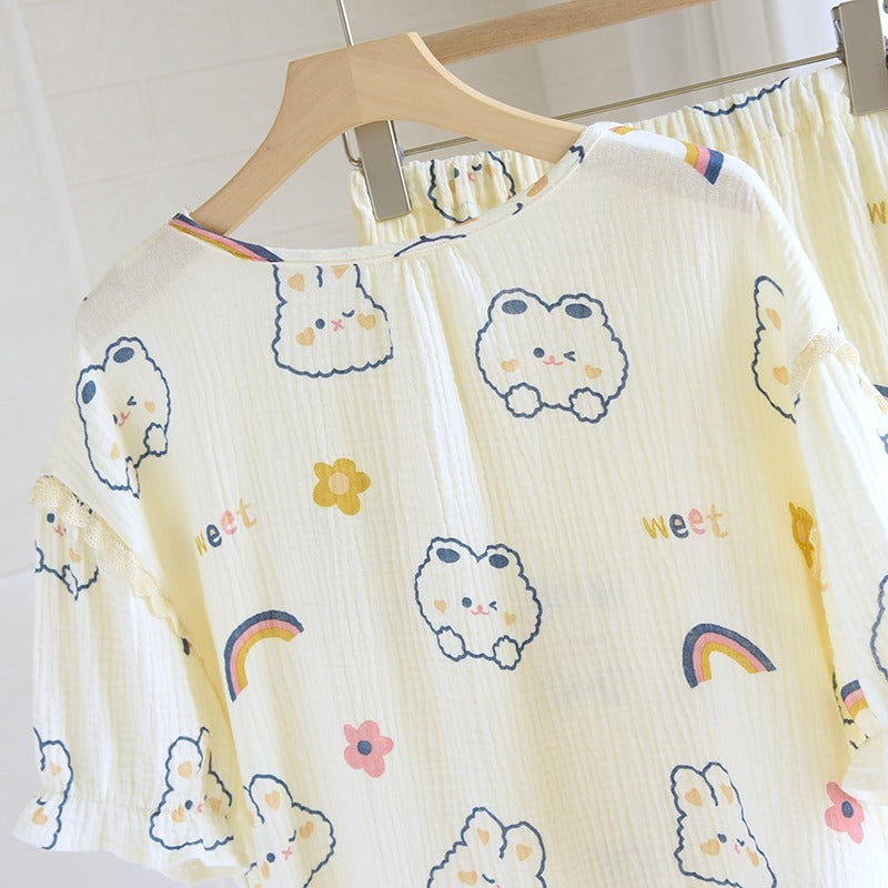 Women's Cartoon Print 2 Piece Pajama Set-Original Pajamas