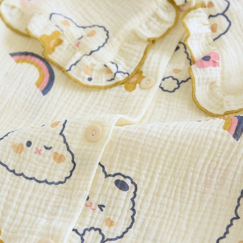 Women's Rabbit Print 2 Piece Pajamas Set-Original Pajamas