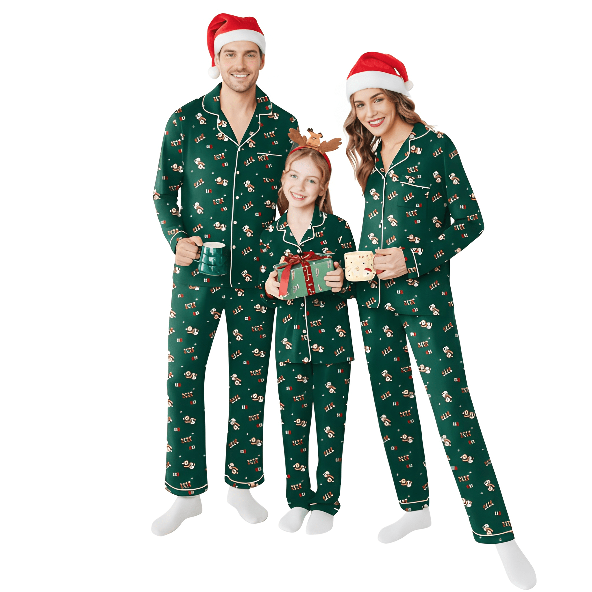 Matching Family Christmas Pajamas Long Sleeve Holiday Loungewear