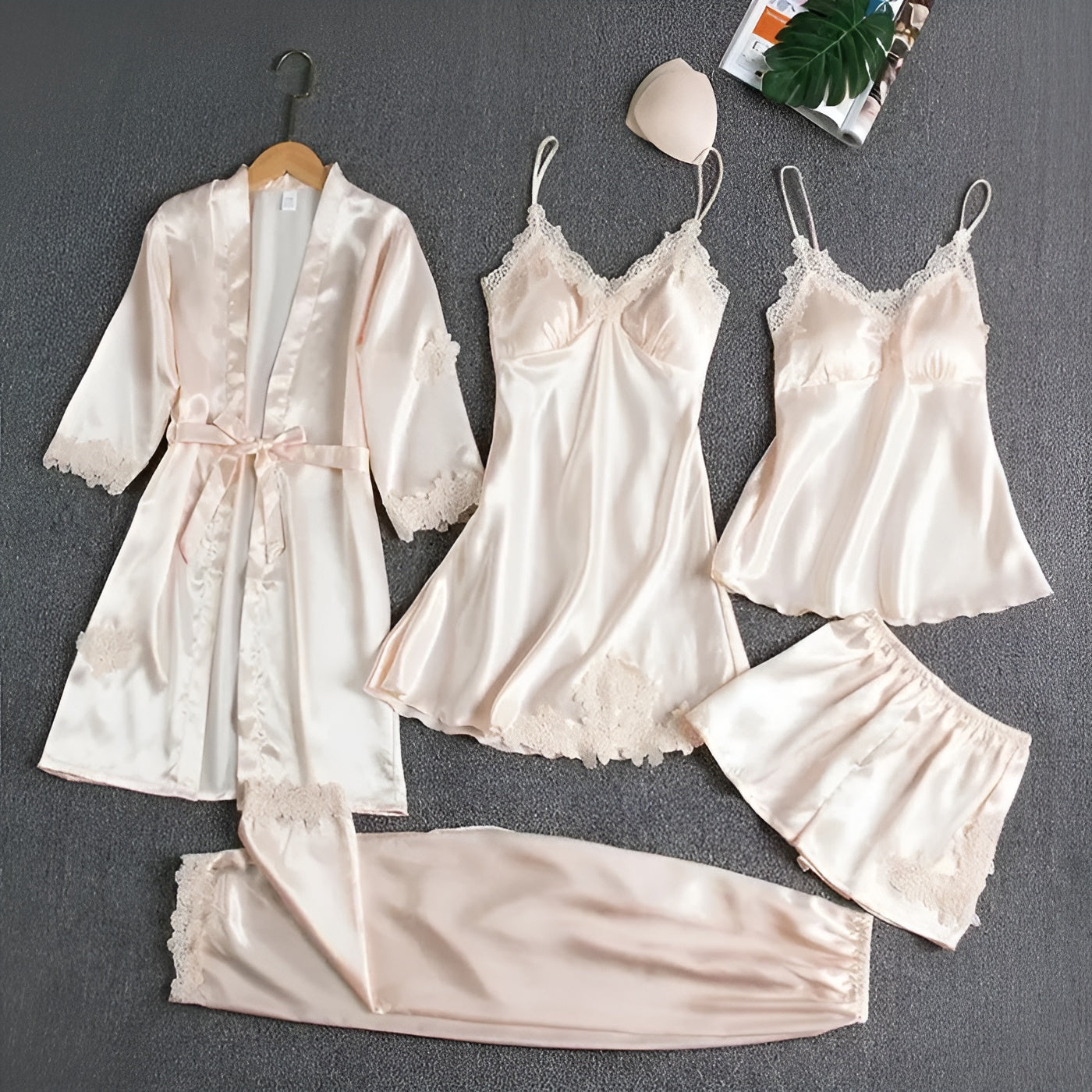 Cozy And Comfy Sleepwear Set With Lace Trim-Original Pajamas
