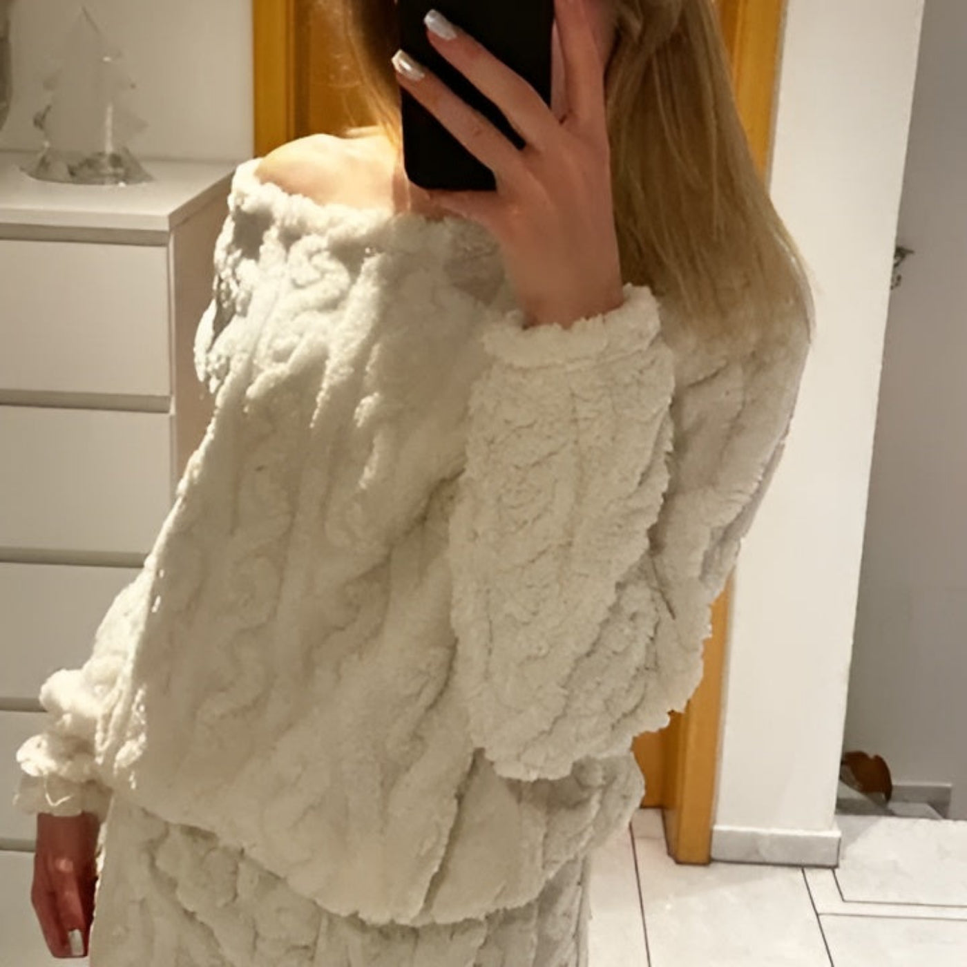 Comfy And Cozy Plush Knit Lounge Set-Original Pajamas