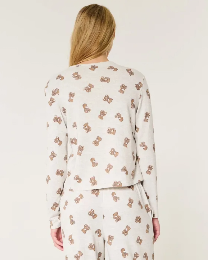 Gingerbread Print Lounge Set-Original Pajamas