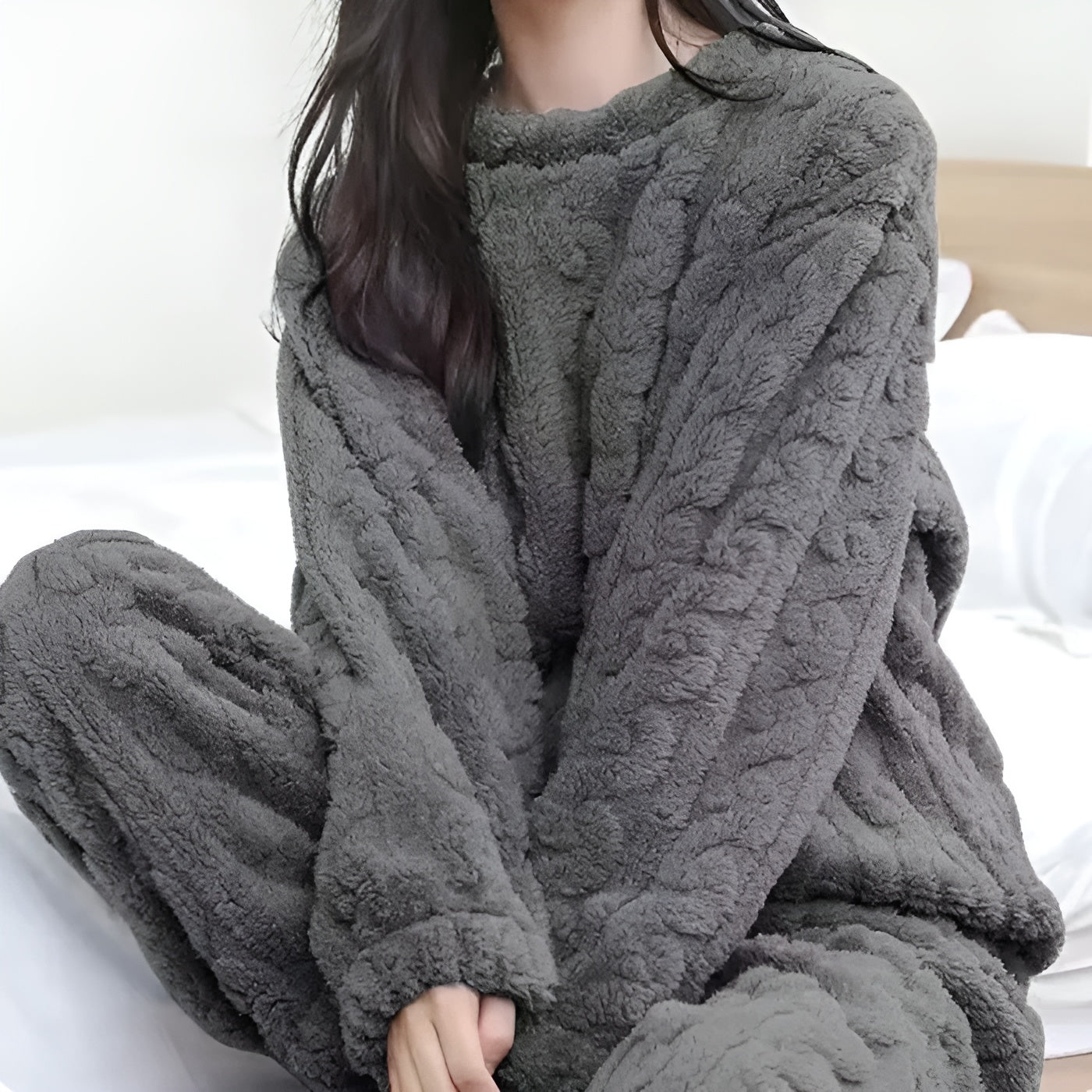 Comfy And Cozy Plush Knit Lounge Set-Original Pajamas