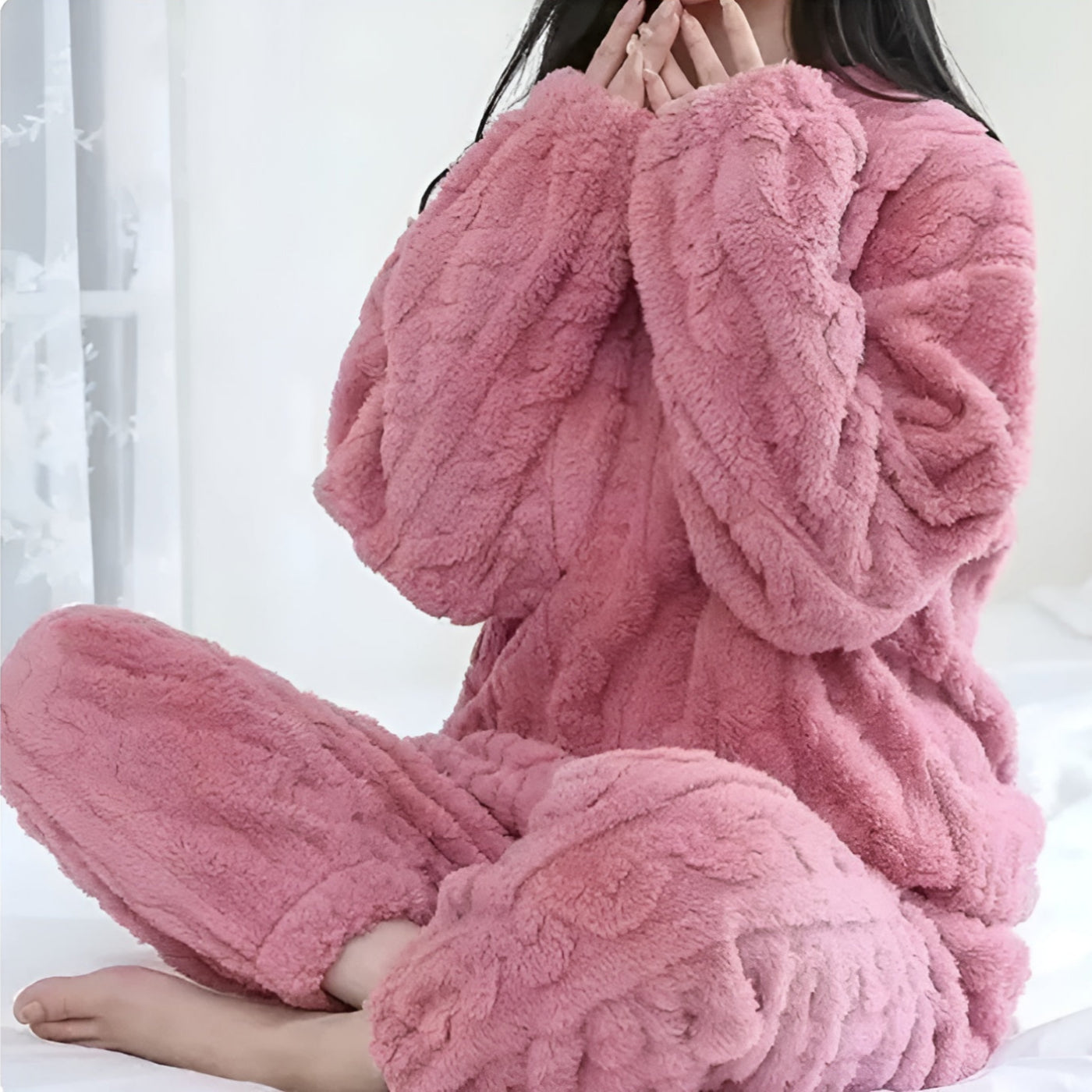 Comfy And Cozy Plush Knit Lounge Set-Original Pajamas