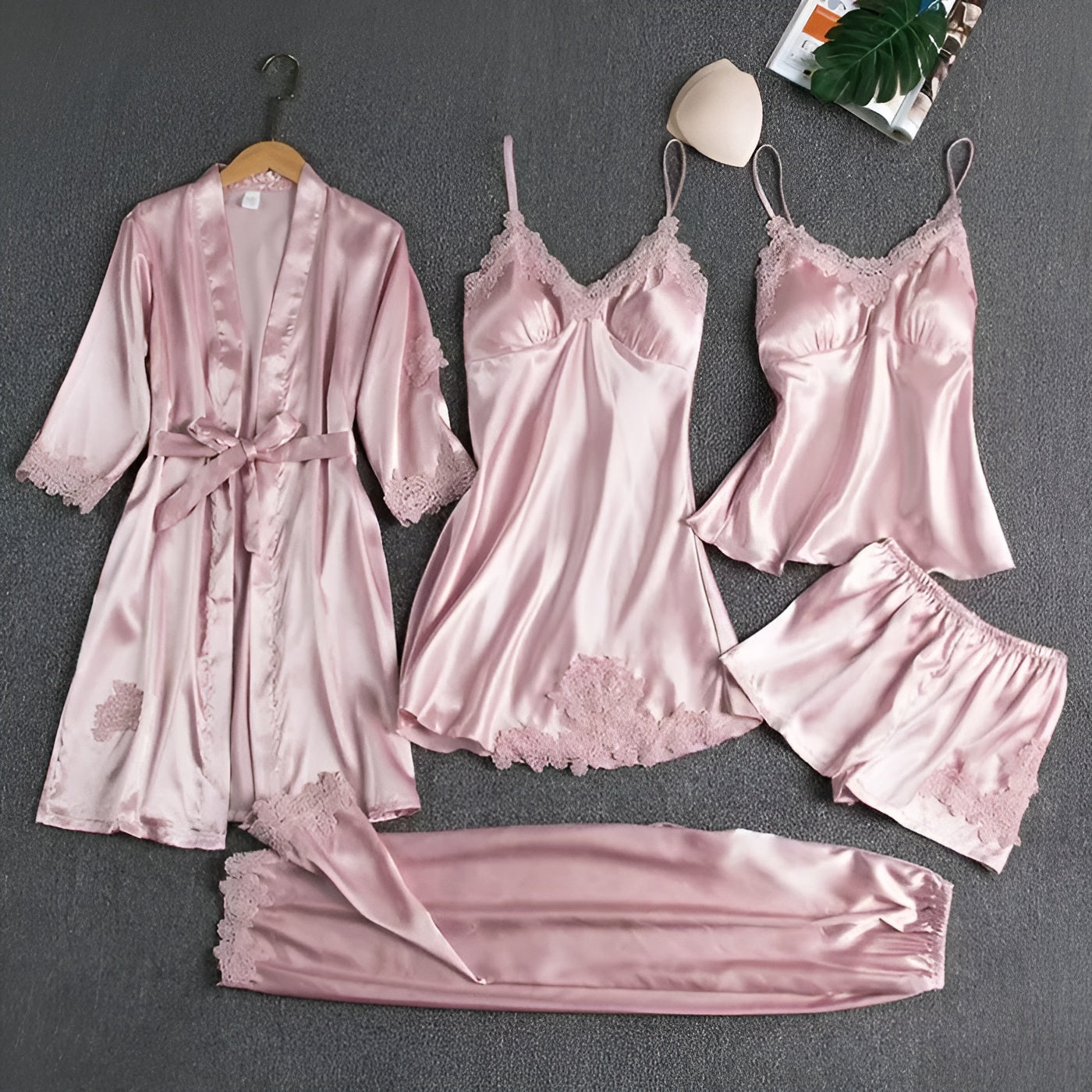 Cozy And Comfy Sleepwear Set With Lace Trim-Original Pajamas