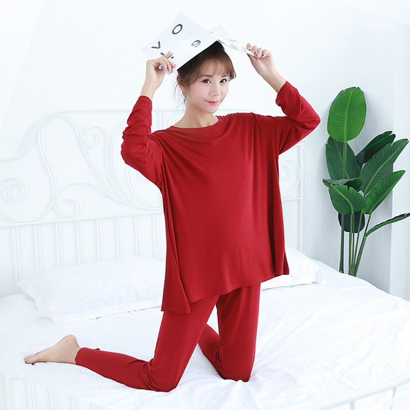 Long Sleeves Top With Pants 2 Piece Pajama Set-Original Pajamas