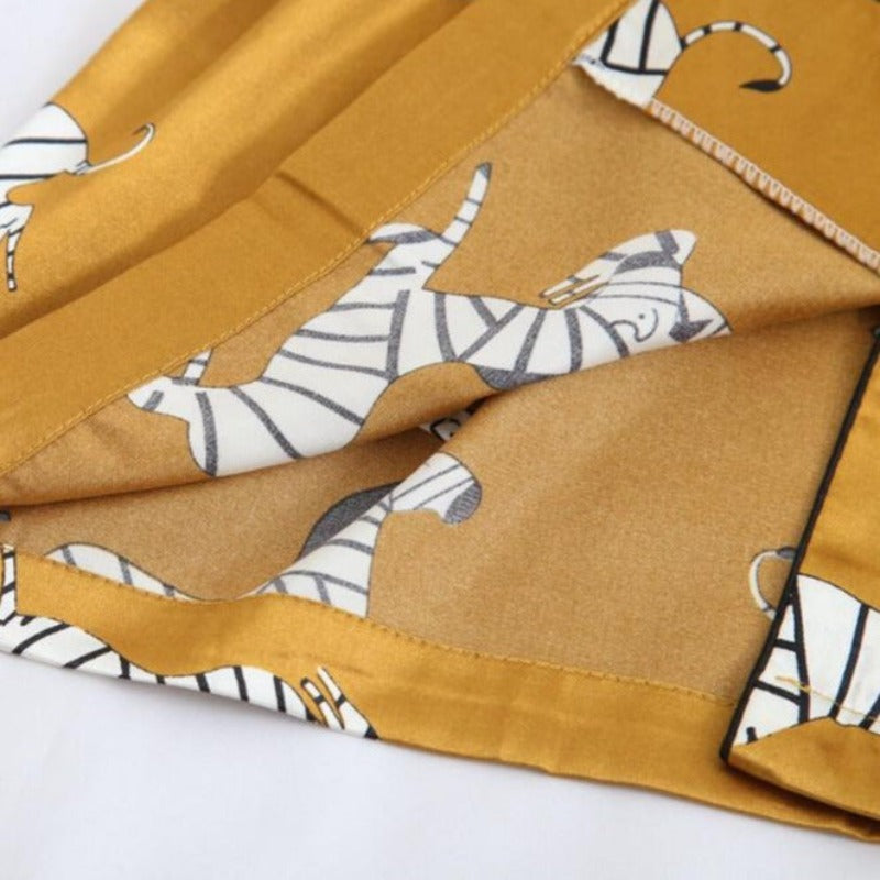 Zebra Print Pajama Female 3 Pieces Home Wear Affordable Pajama Sets-Original Pajamas