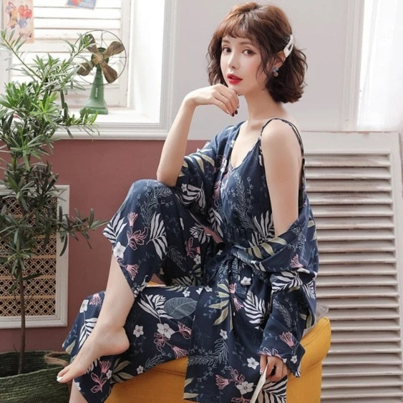 The Multi Color Print Sleepwear Best Cooling Pajamas For Ladies-Original Pajamas