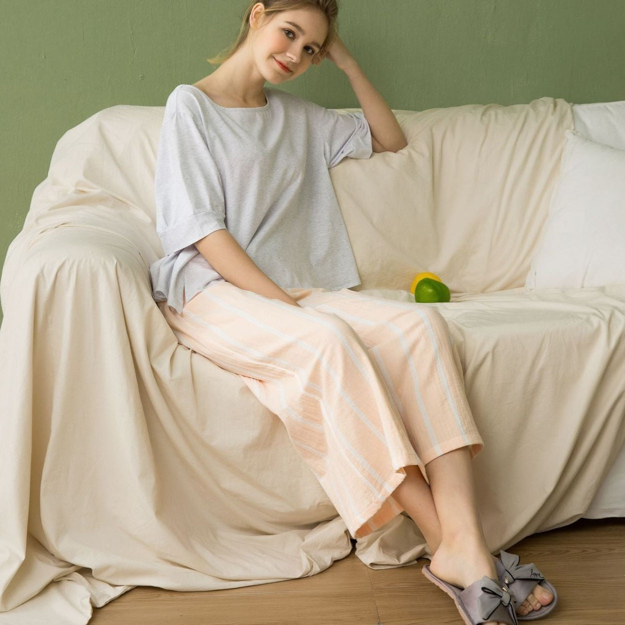 The Long Floral Pajama Set Original Pajamas-Original Pajamas