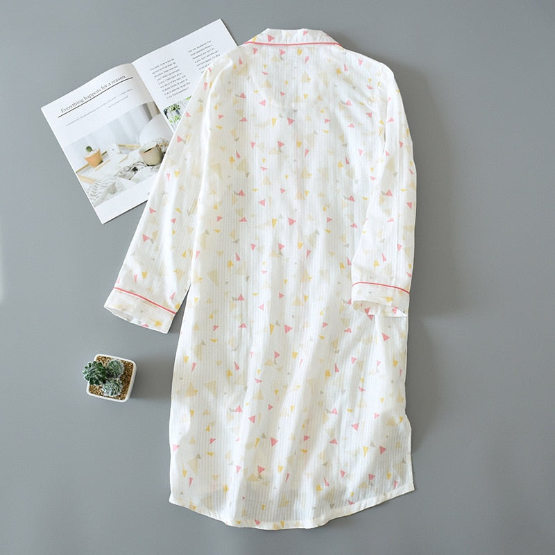 The White Striped Pattern Solid Best Ladies Pajamas-Original Pajamas