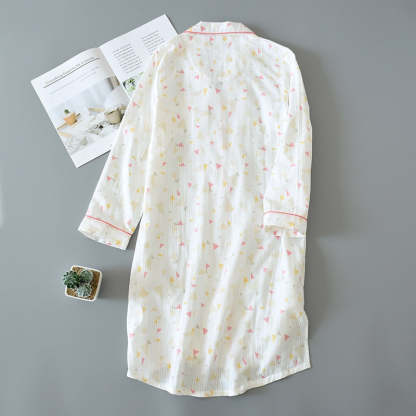 The White Striped Pattern Solid Best Ladies Pajamas-Original Pajamas