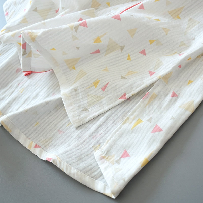 The White Striped Pattern Solid Best Ladies Pajamas-Original Pajamas