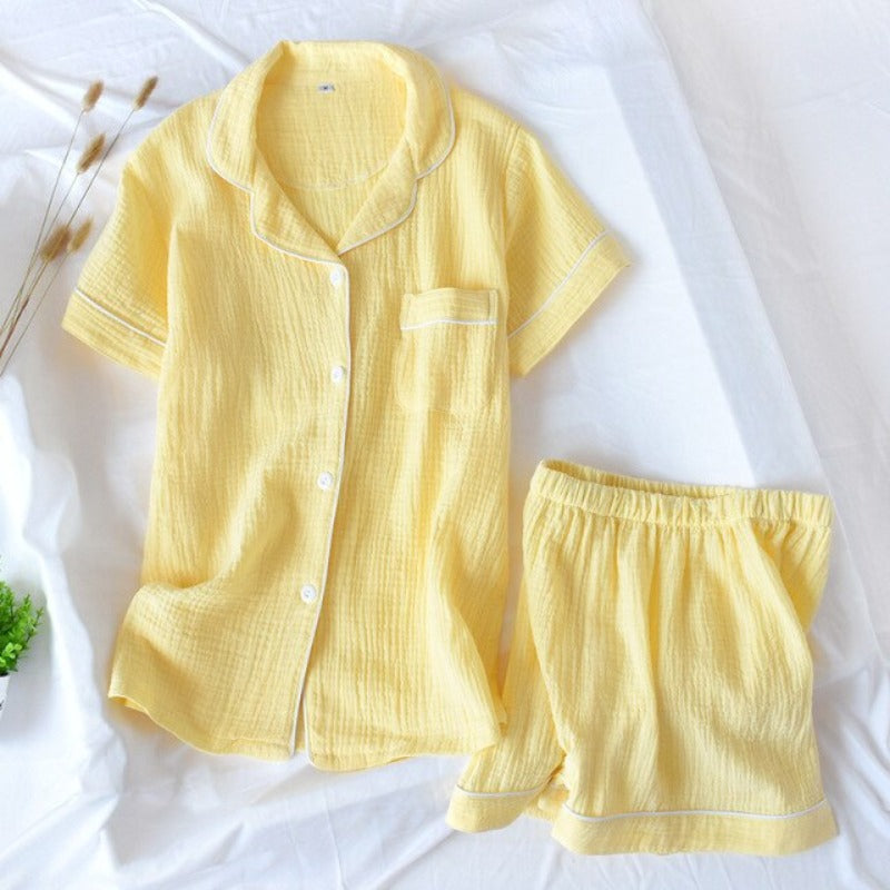 The Pastel Colors 2 Piece Pajama Set Cotton Sleepwear-Original Pajamas