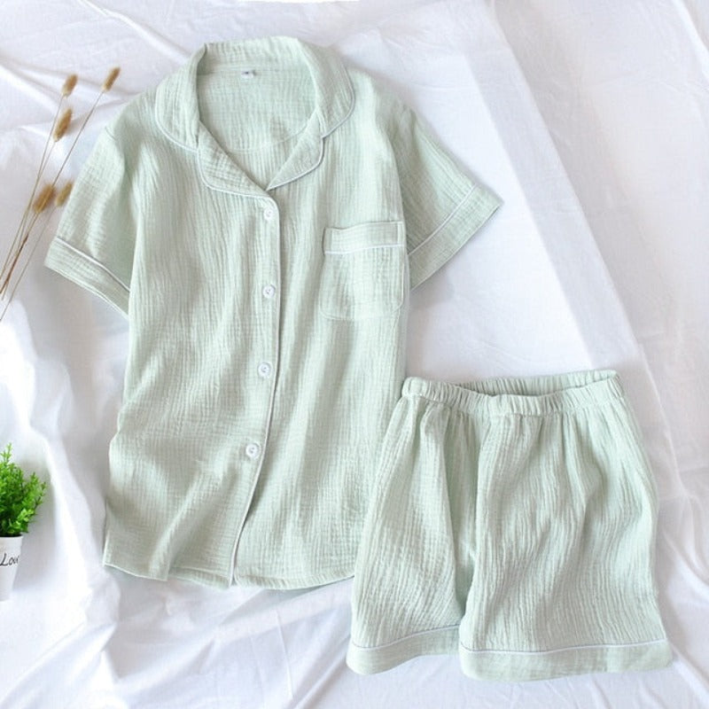 The Pastel Colors 2 Piece Pajama Set Cotton Sleepwear-Original Pajamas