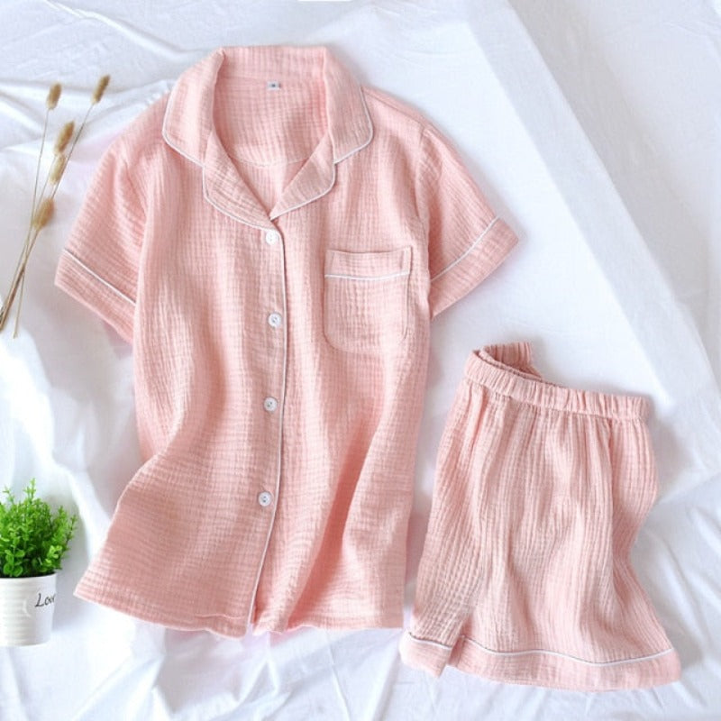 The Pastel Colors 2 Piece Pajama Set Cotton Sleepwear-Original Pajamas