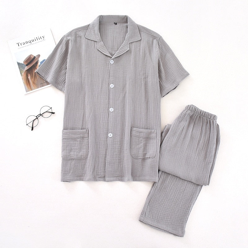 The Solid Short Sleeved Pajama Set Original Pajamas-Original Pajamas