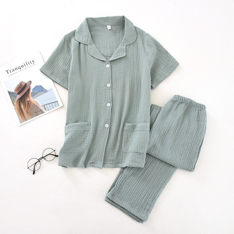 The Solid Short Sleeved Pajama Set Original Pajamas-Original Pajamas