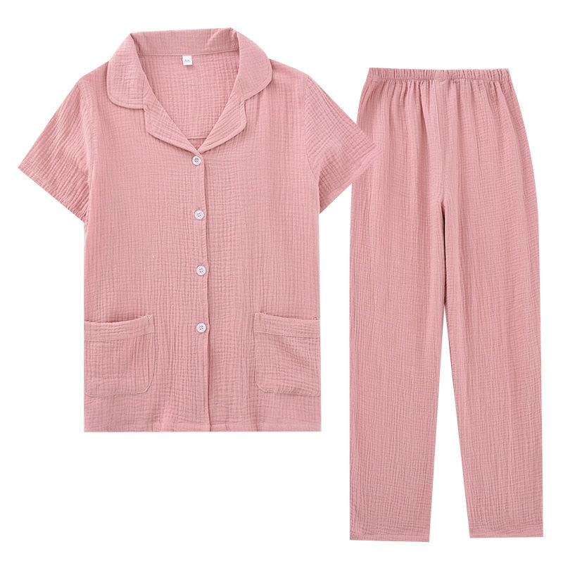 The Solid Short Sleeved Pajama Set Original Pajamas-Original Pajamas