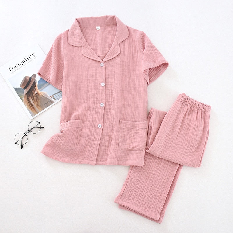 The Solid Short Sleeved Pajama Set Original Pajamas-Original Pajamas