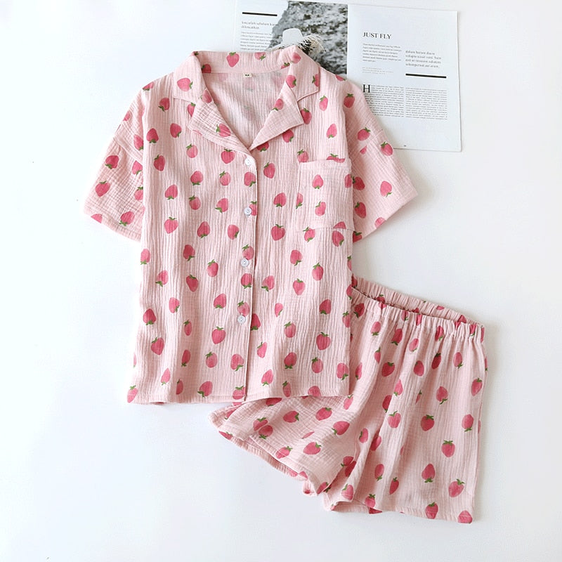 The Strawberry Shorts Set Original Pajamas-Original Pajamas