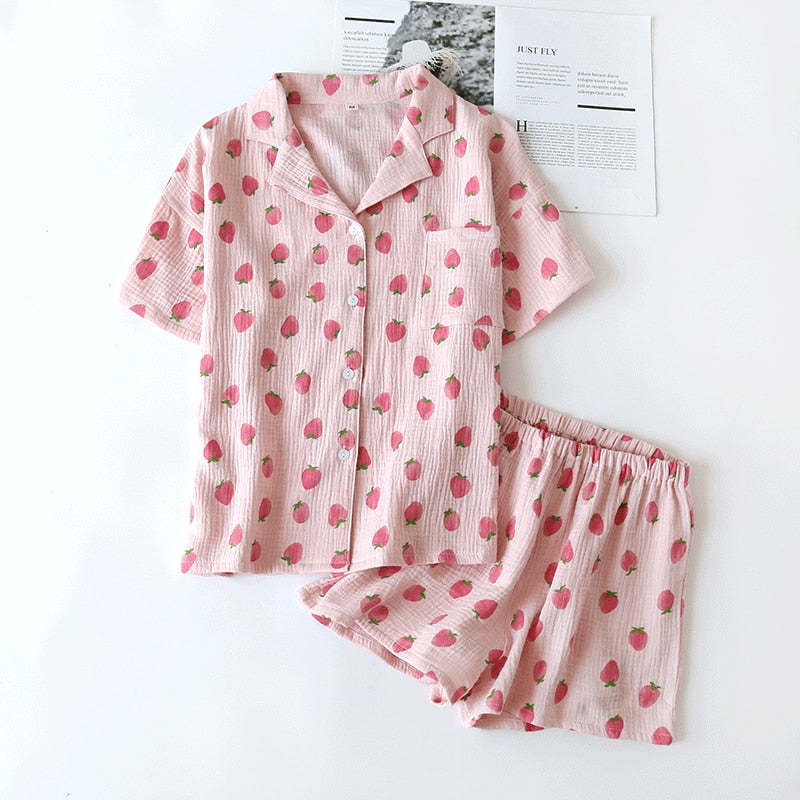The Strawberry Shorts Set Original Pajamas-Original Pajamas