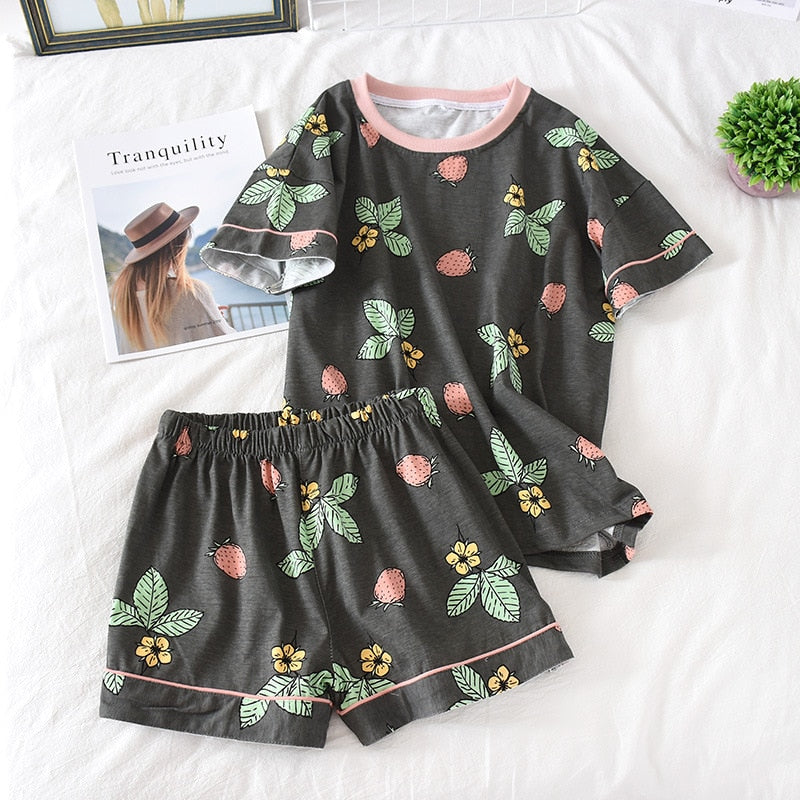 The Printed Shorts Pajama Sets Best Womens Pajamas-Original Pajamas