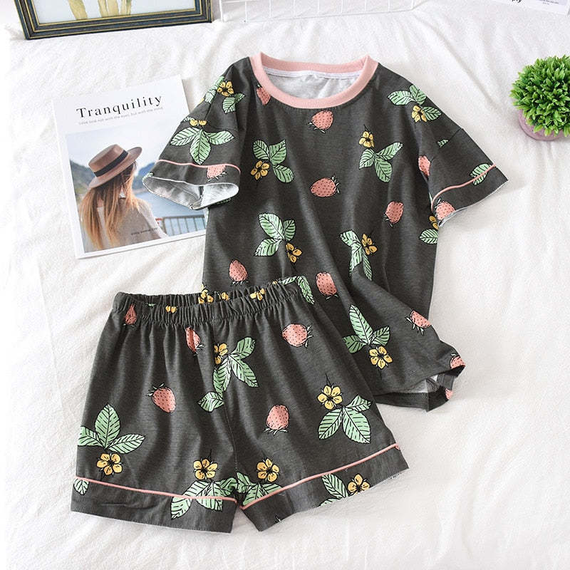 The Printed Shorts Pajama Sets Best Womens Pajamas-Original Pajamas