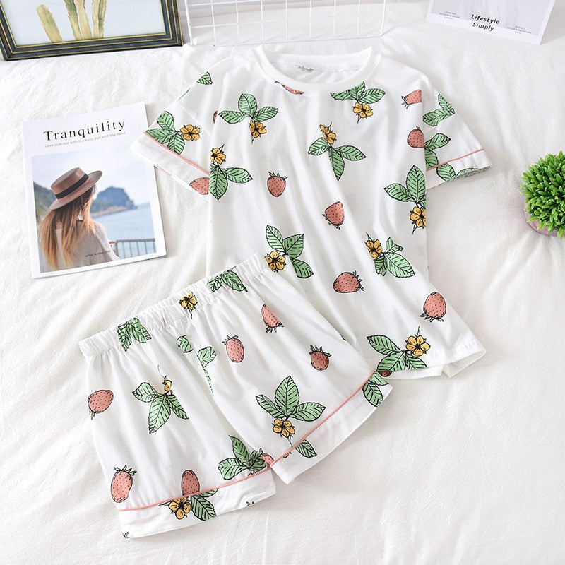 The Printed Shorts Pajama Sets Best Womens Pajamas-Original Pajamas