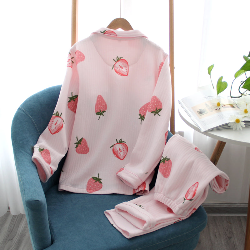 The Solid Thick Knitted Pajama Set Original Pajamas-Original Pajamas