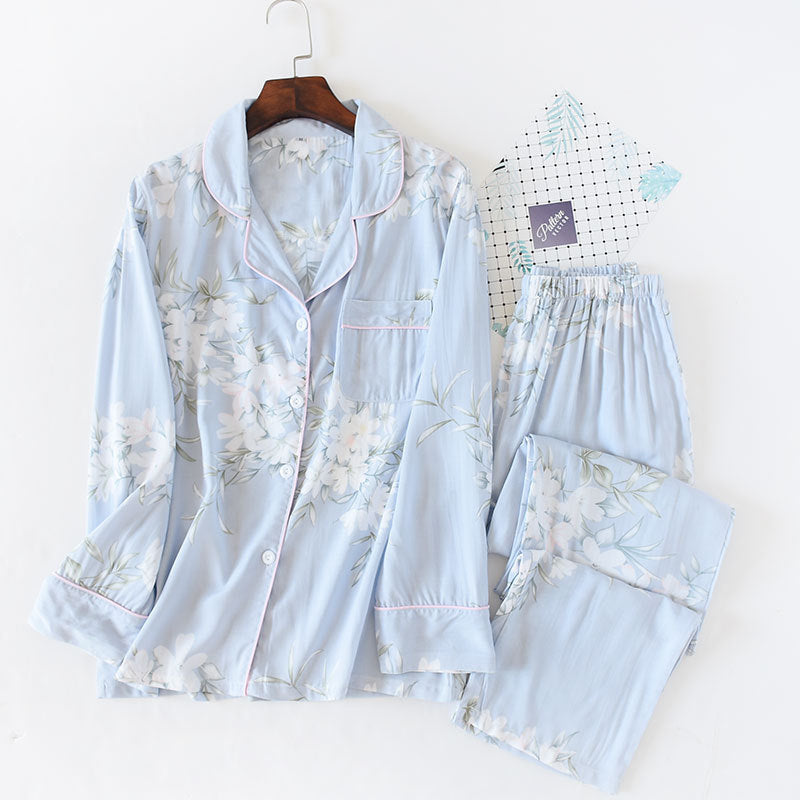 The Floral Print Pocketed Pajama Set 2 Piece Pajama Set-Original Pajamas