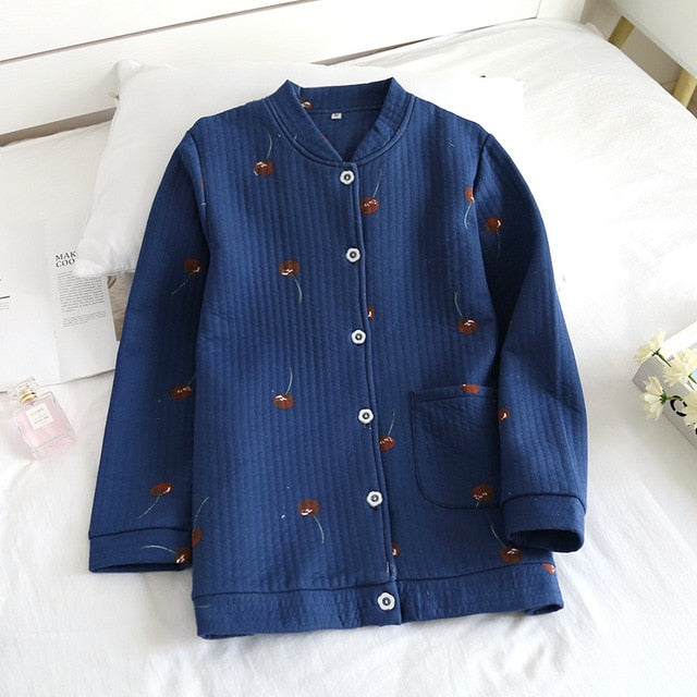 The Knitted Printed Pajama Tops Original Pajamas-Original Pajamas