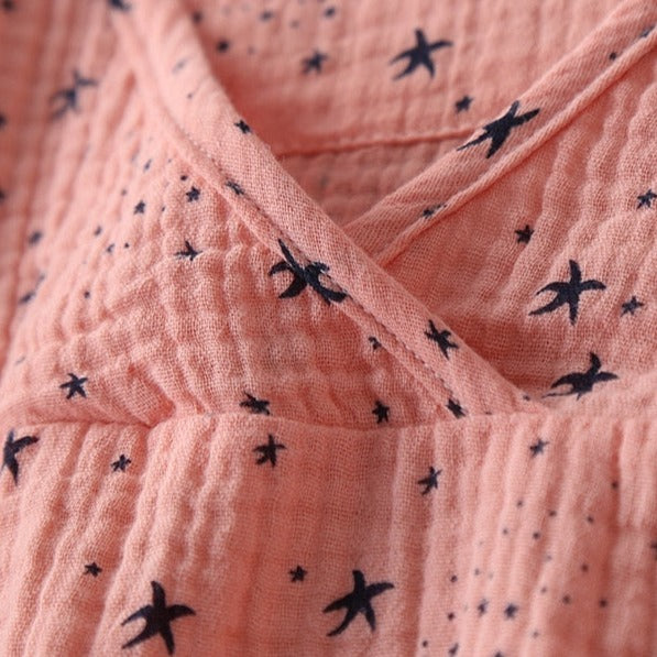 The Star Printed Long Pajama Set Original Pajamas 2 Pieces-Original Pajamas