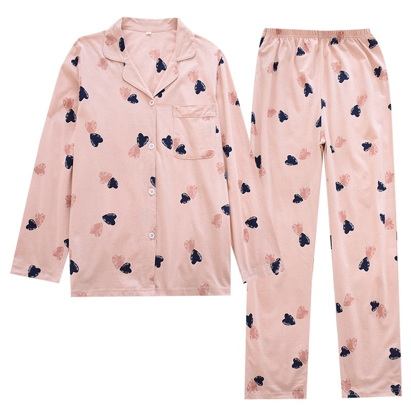 The Cute Heart Single Pocket Pajama Set Original Pajamas-Original Pajamas