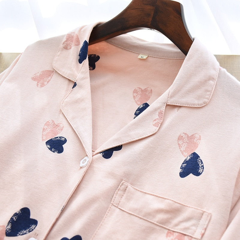 The Cute Heart Single Pocket Pajama Set Original Pajamas-Original Pajamas