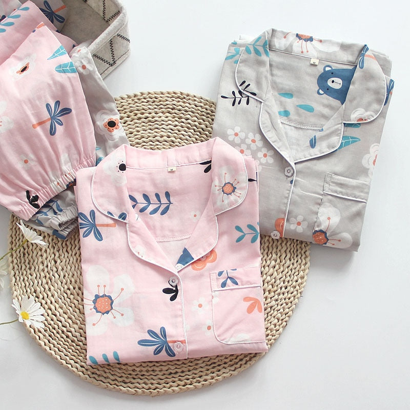 The Floral Print Long Pajama Set Original Pajamas-Original Pajamas