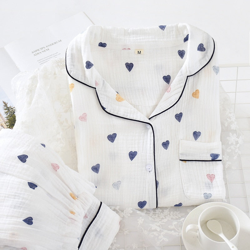 The Little Heart Print Pajama Set Original Pajamas-Original Pajamas