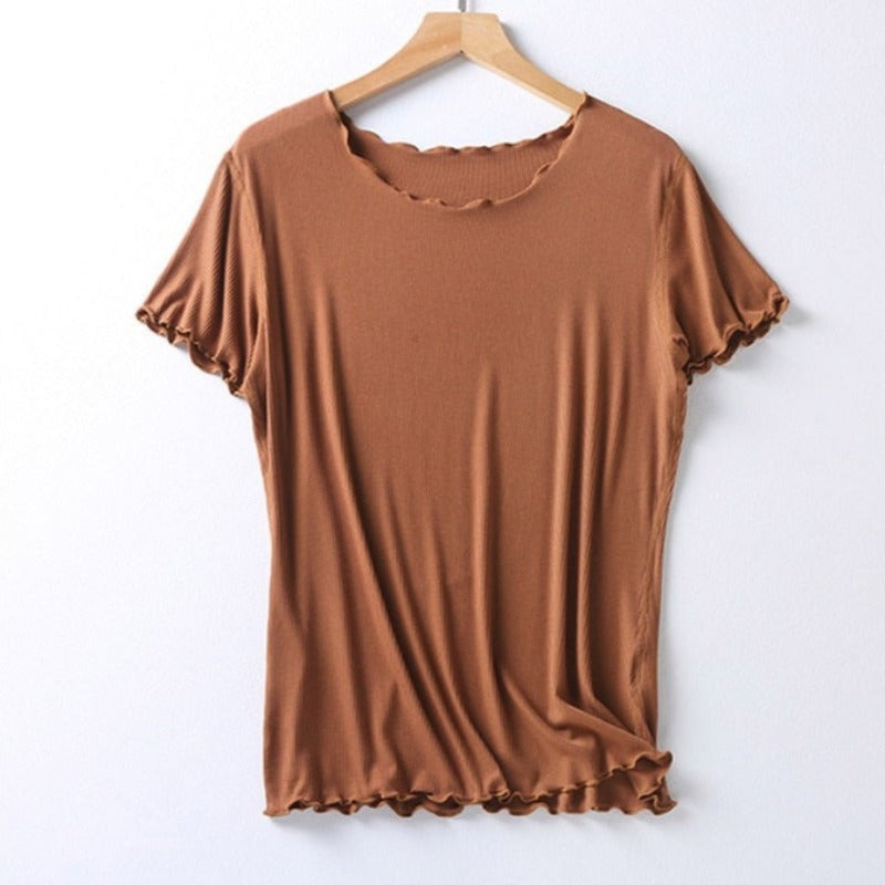 The Poly Solid Top Original Pajamas-Original Pajamas