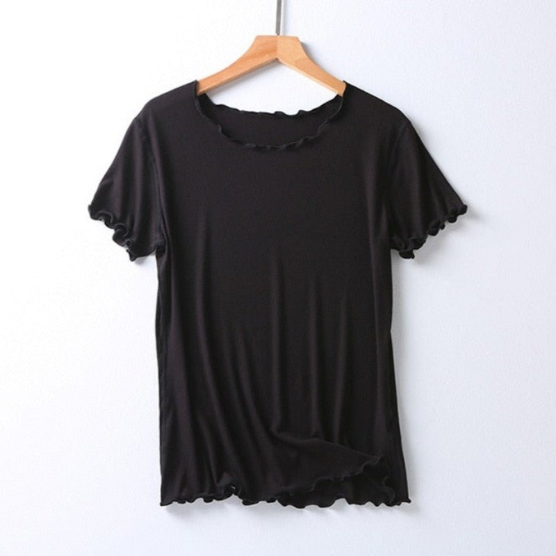 The Poly Solid Top Original Pajamas-Original Pajamas