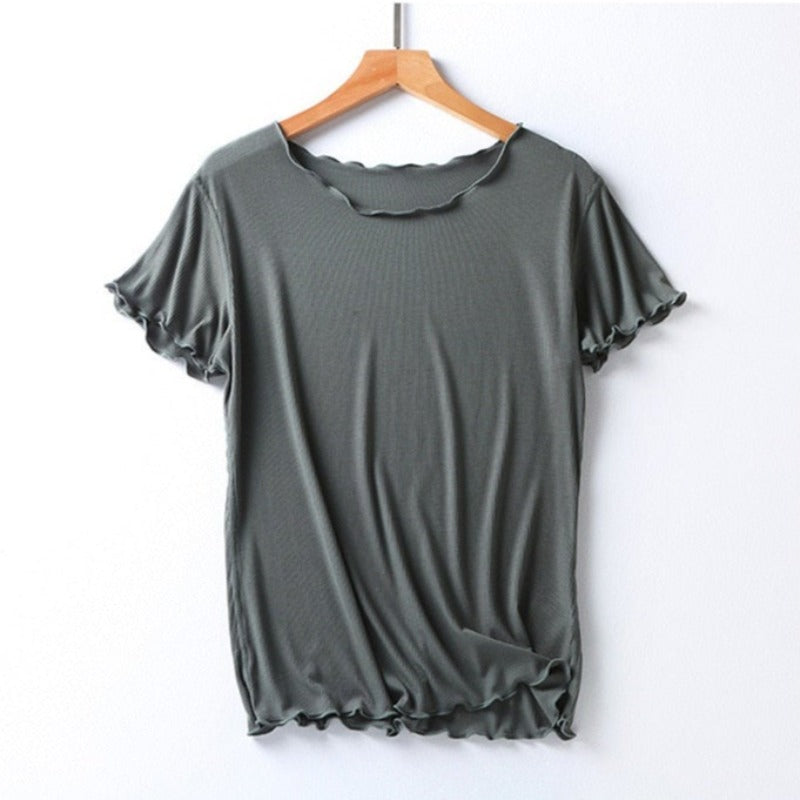 The Poly Solid Top Original Pajamas-Original Pajamas