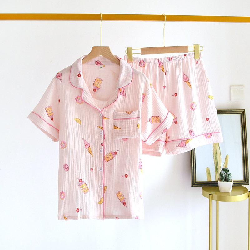 The Cute Ice-Cream Print Pajama Set Original Pajamas-Original Pajamas
