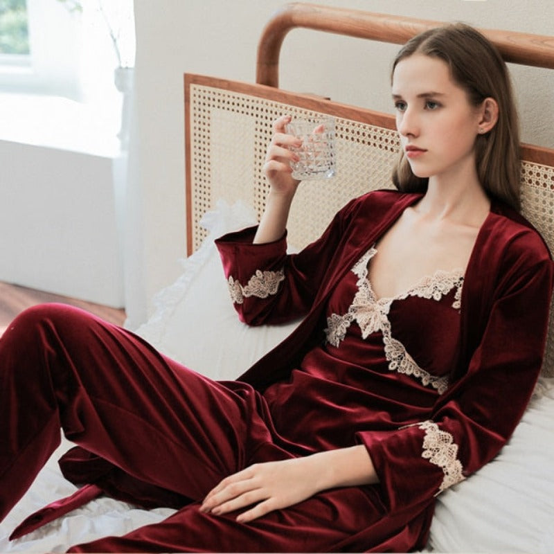The Velvet Lace Pajama Set Best Adult Pajamas-Original Pajamas