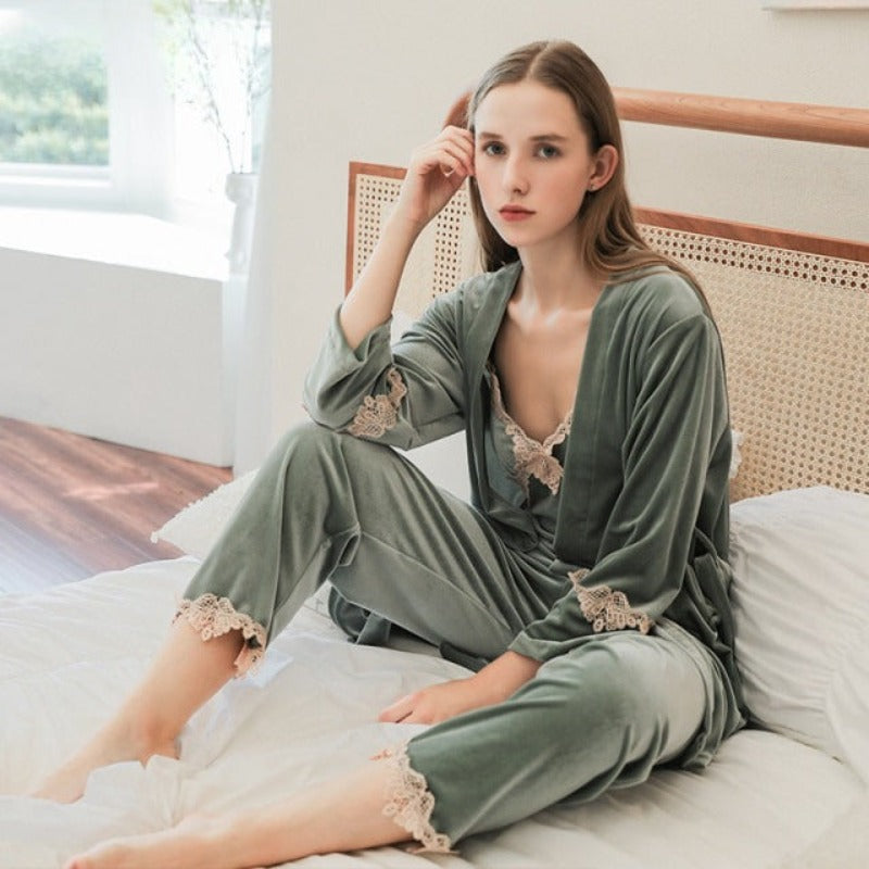 The Velvet Lace Pajama Set Best Adult Pajamas-Original Pajamas