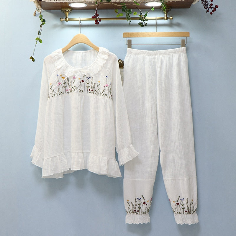 The Flowered Cotton Spring Original Pajamas-Original Pajamas
