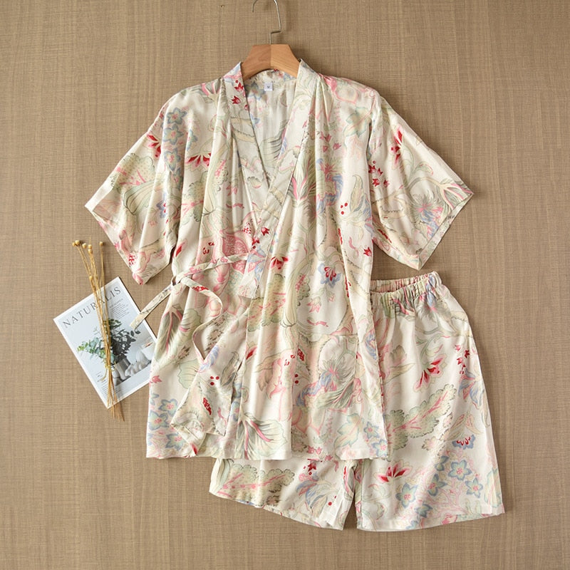 The Printed Kimono Shorts Set Best Affordable Pajamas-Original Pajamas